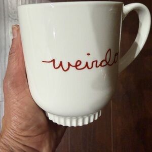 Opalhouse White Mug with Red Script